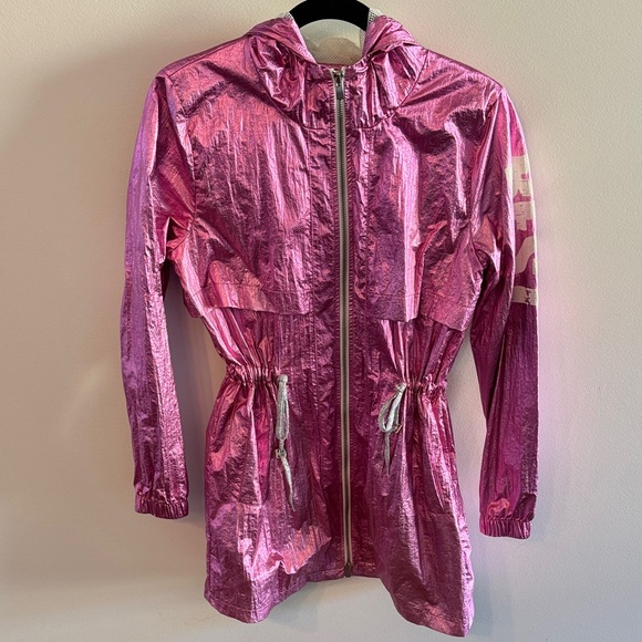 Tricotto Jackets & Blazers - Tricotto Pink Metallic Utility Jacket